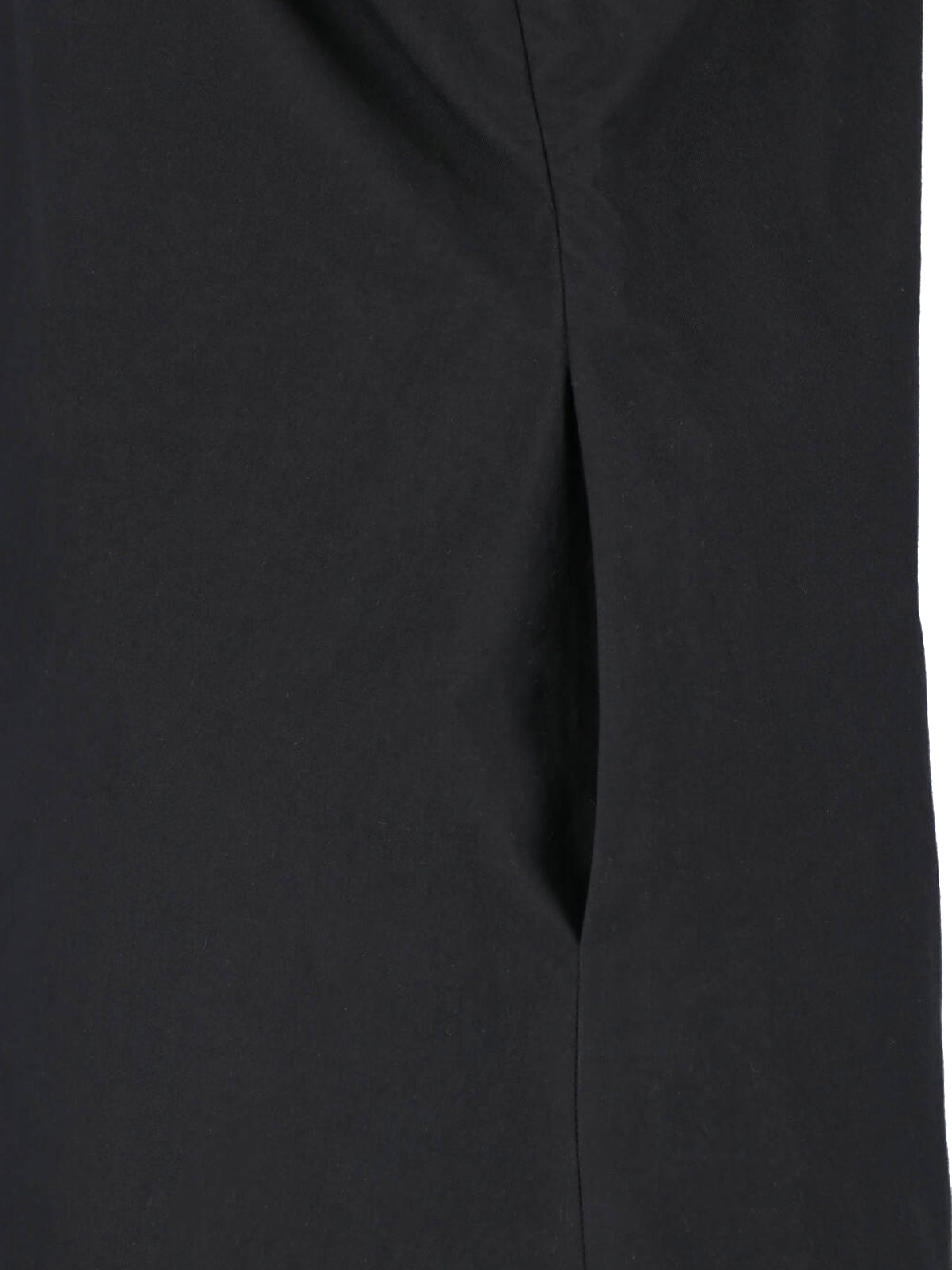 Black Asymmetrical One-Shoulder Cotton Dress
