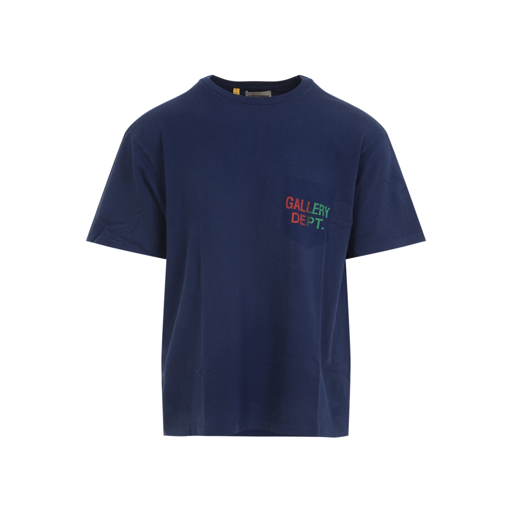 Contemporary Navy Blue Cotton T-shirt