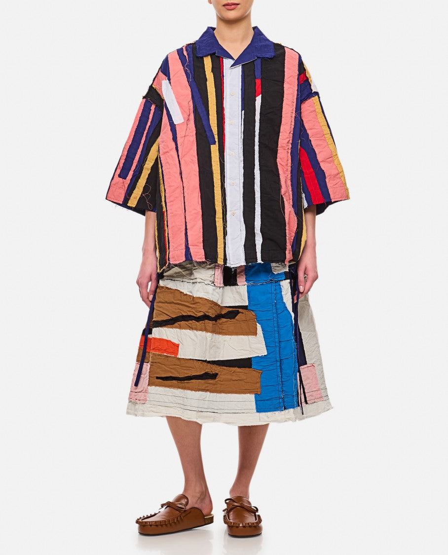 Multicolor April Shirt-Stripe Patchwork