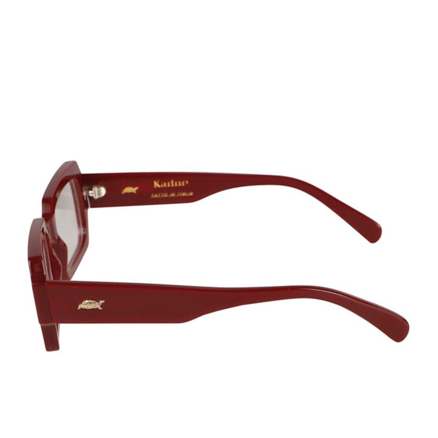 Evy Bold Geometric Eyeglasses in Deep Burgundy