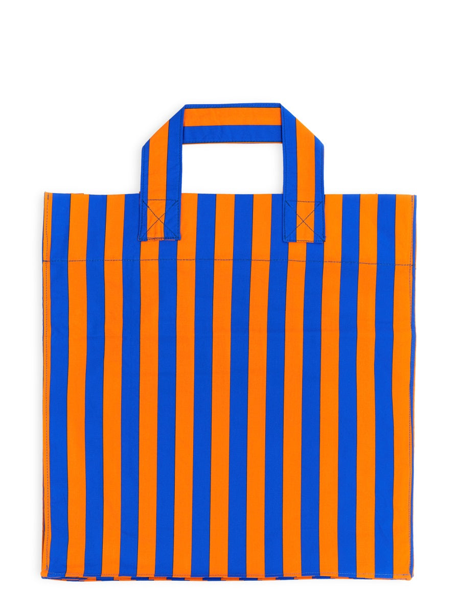Rectangular Striped Shopper Bag