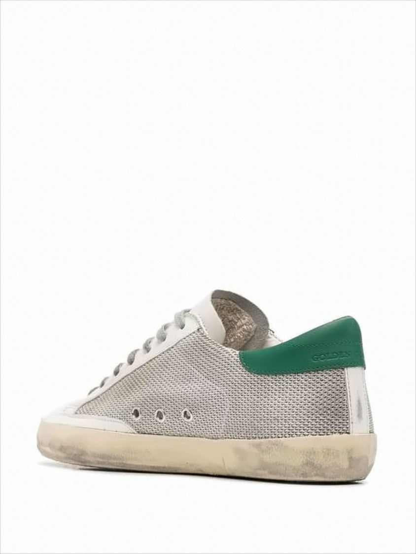 Worn-In Low-Top Sneakers with Distressed Finish