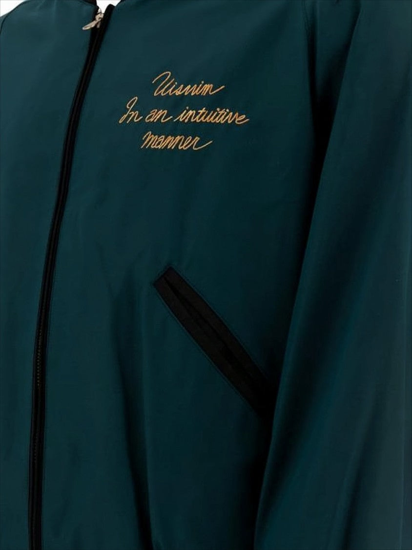Cropped Deep Teal Jacket with Black Trim