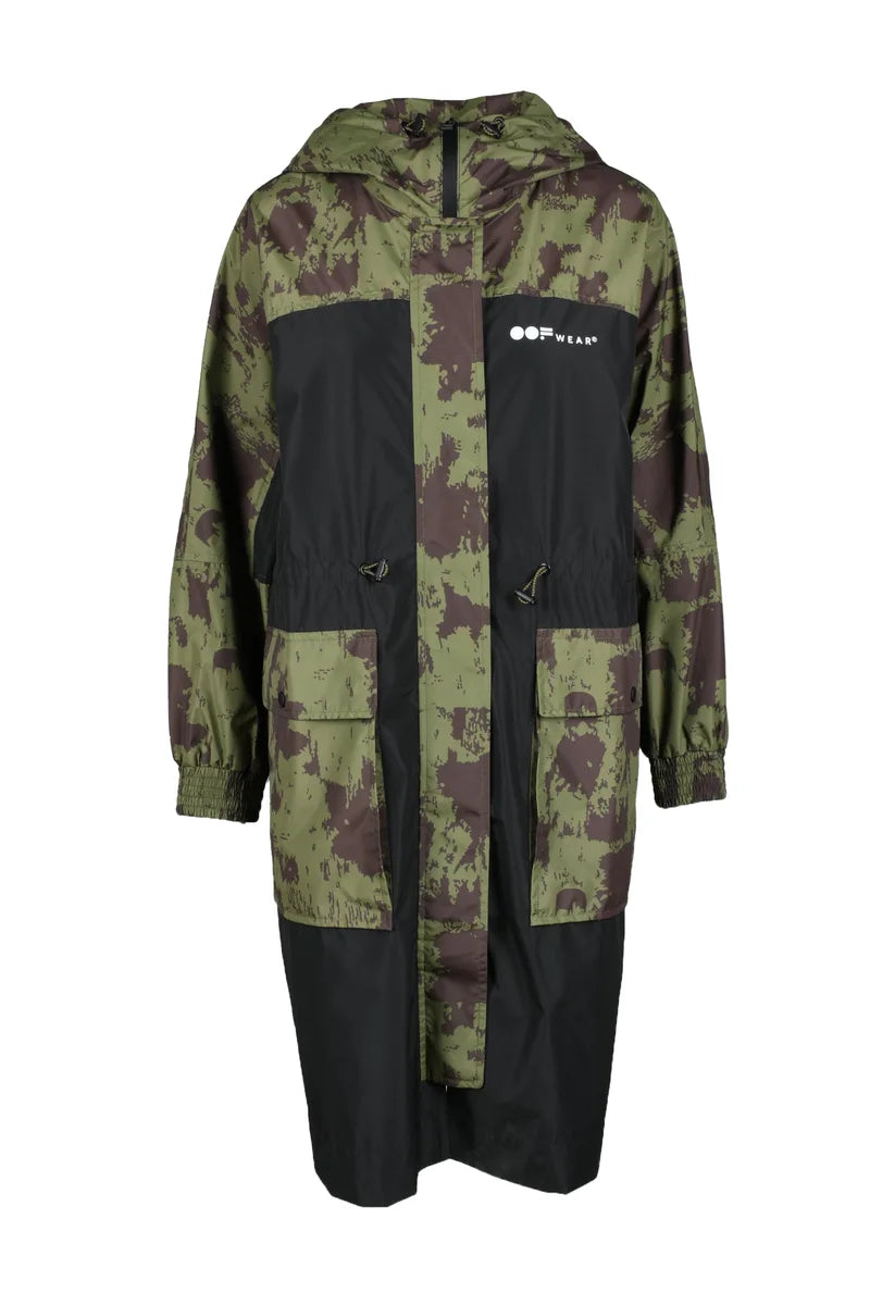Camouflage Green and Black Waterproof Parka