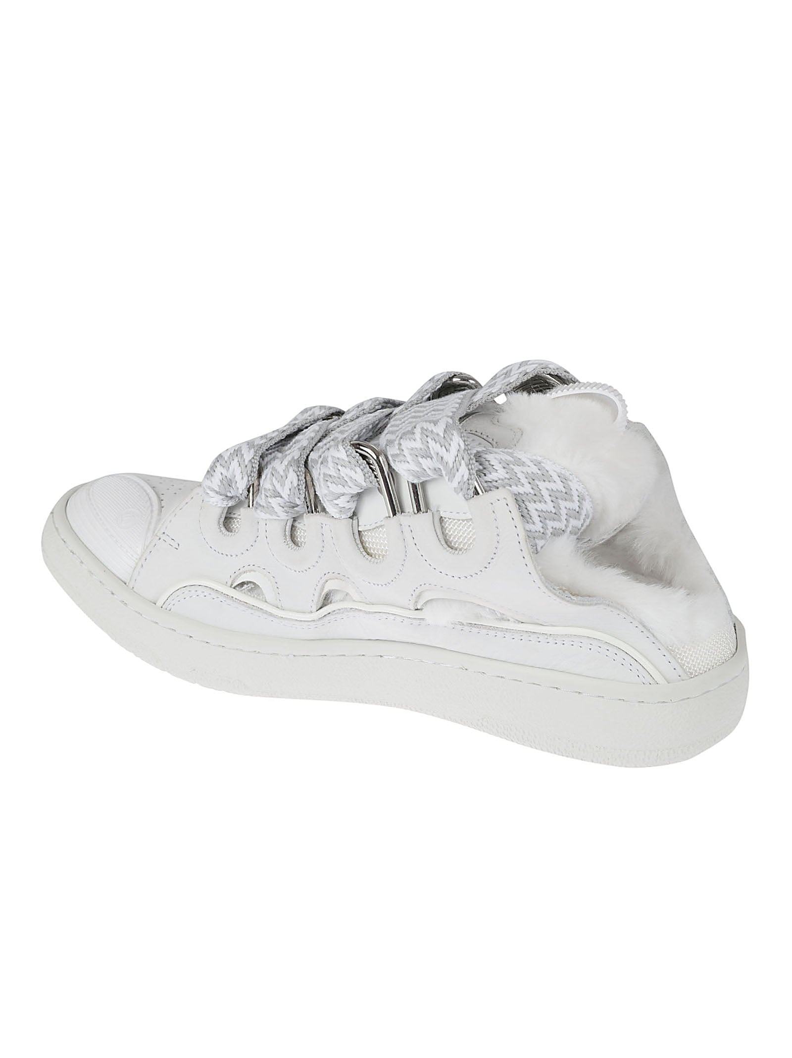 Białe sneakersy ze skóry cielęcej