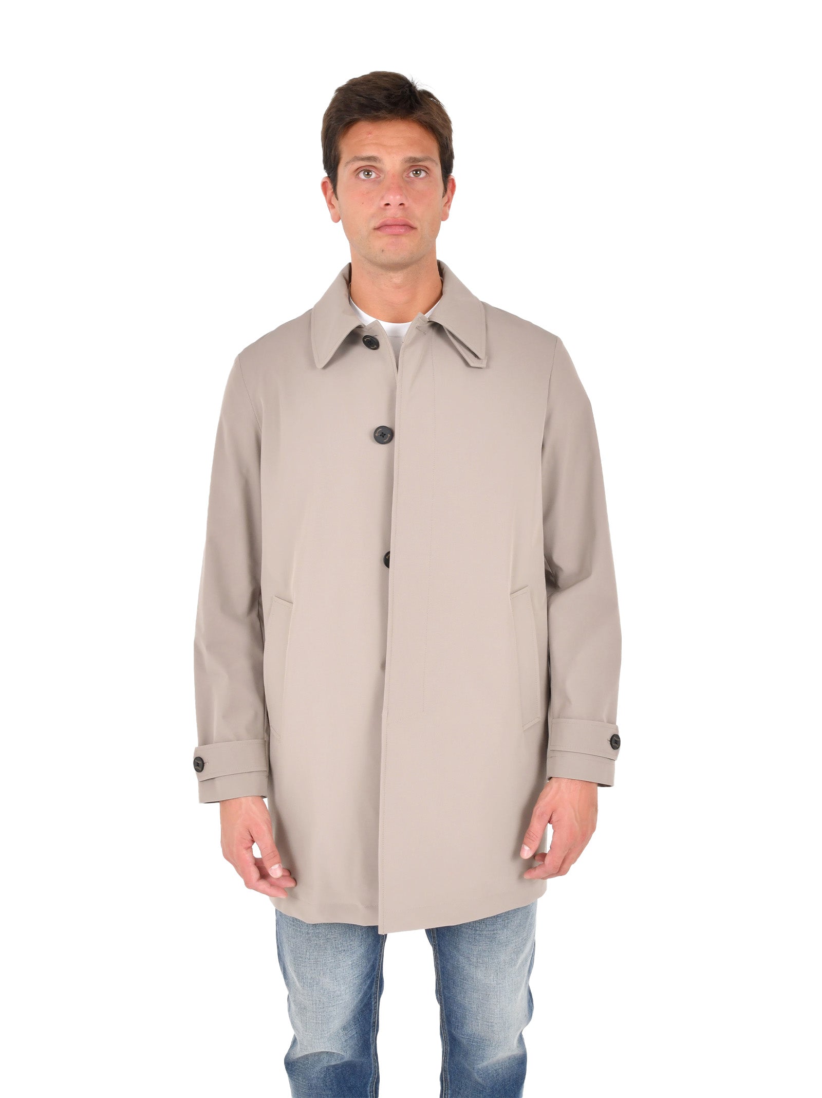 Windbreaker Coat in Dove Grey