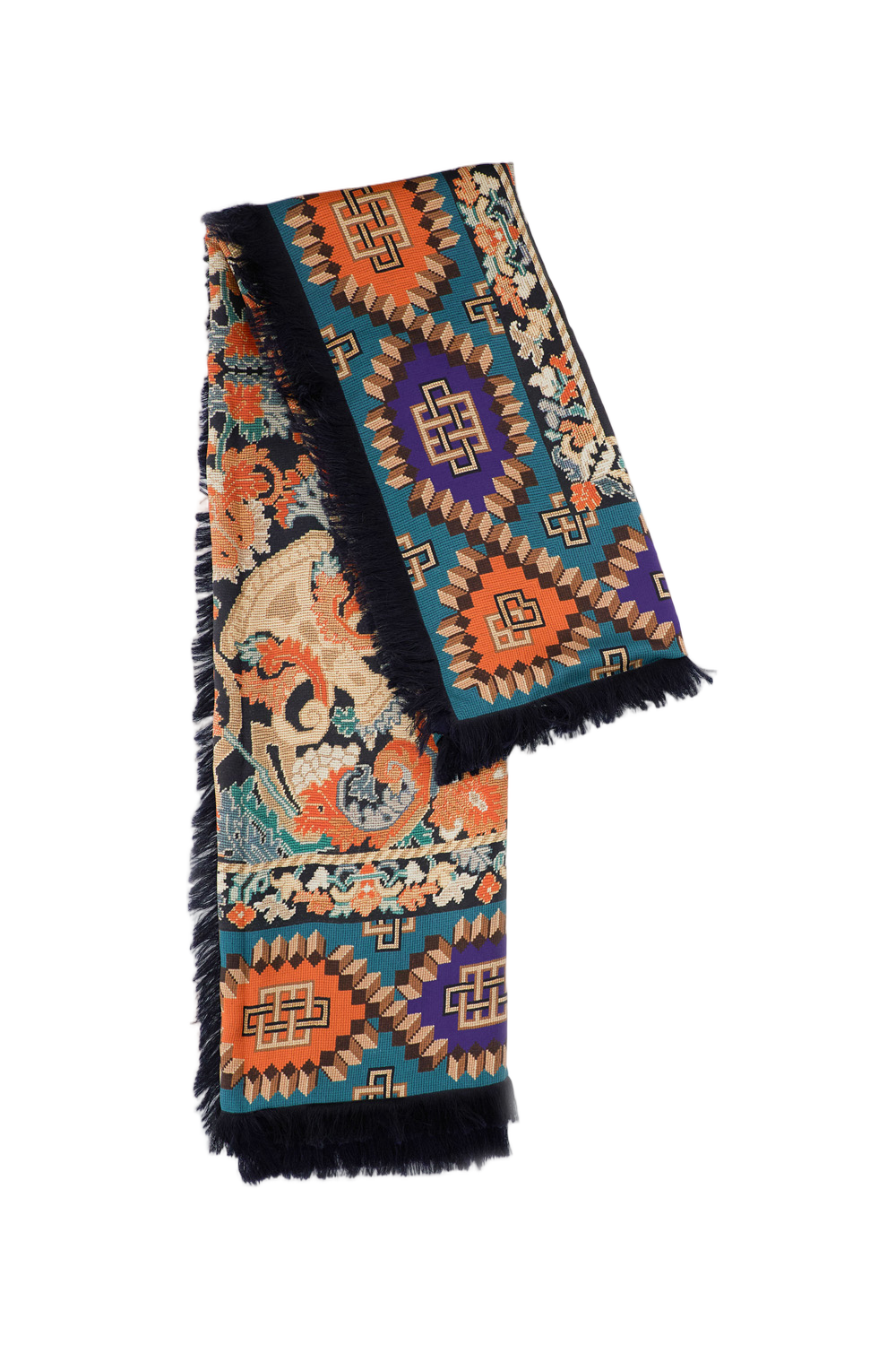 Multicolour Pattern Scarf With Hues