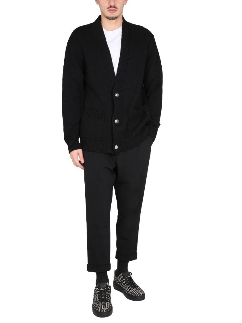 Relaxed Fit Black Wool Pants