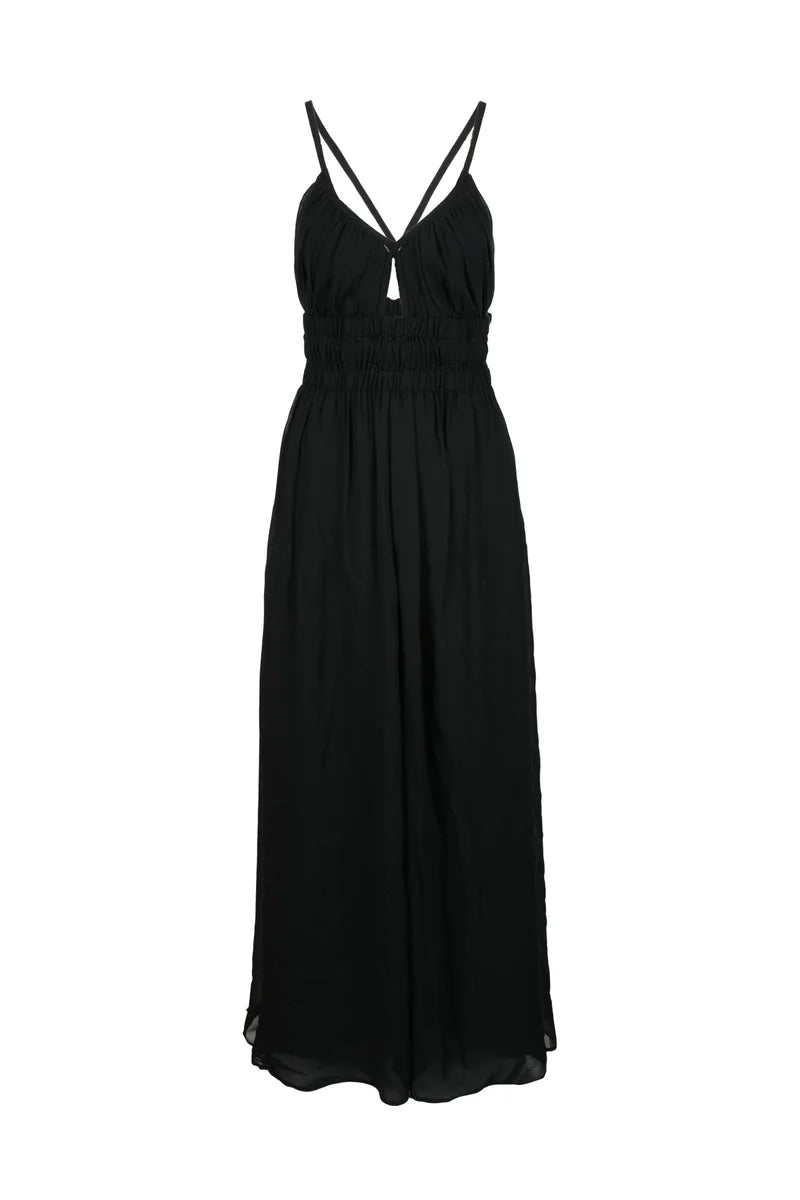 Long Chiffon Dress - Black