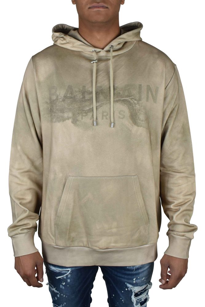 Beige Pullover With Drawstring Hood