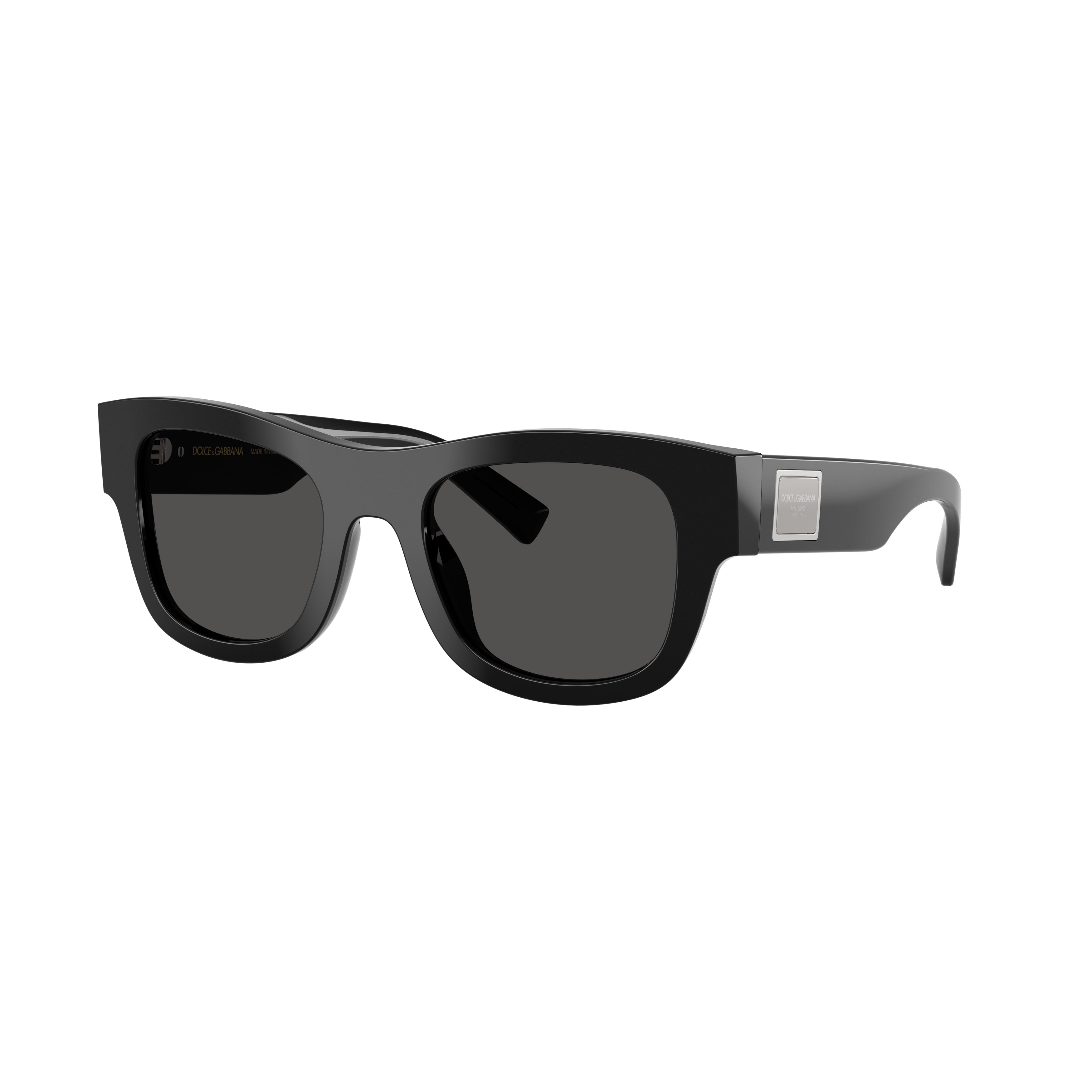 0dg4509 Bold Rectangular Black Acetate Sunglasses