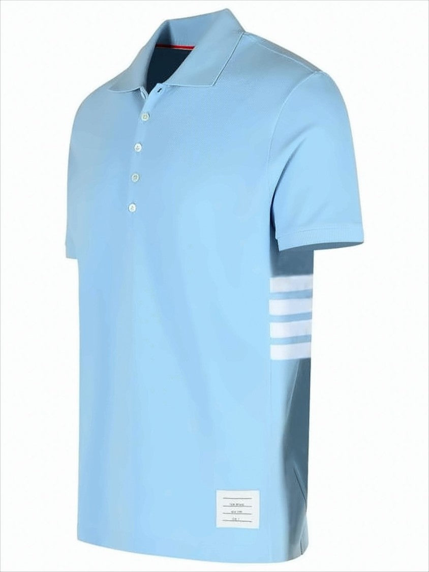 Short-Sleeve Polo Shirt with Structured Collar and Subtle Detailing
