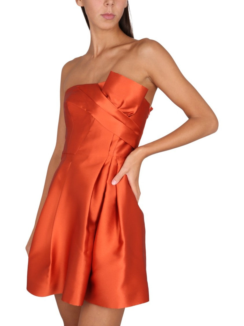 Structured Mini Dress With Wide Neckline