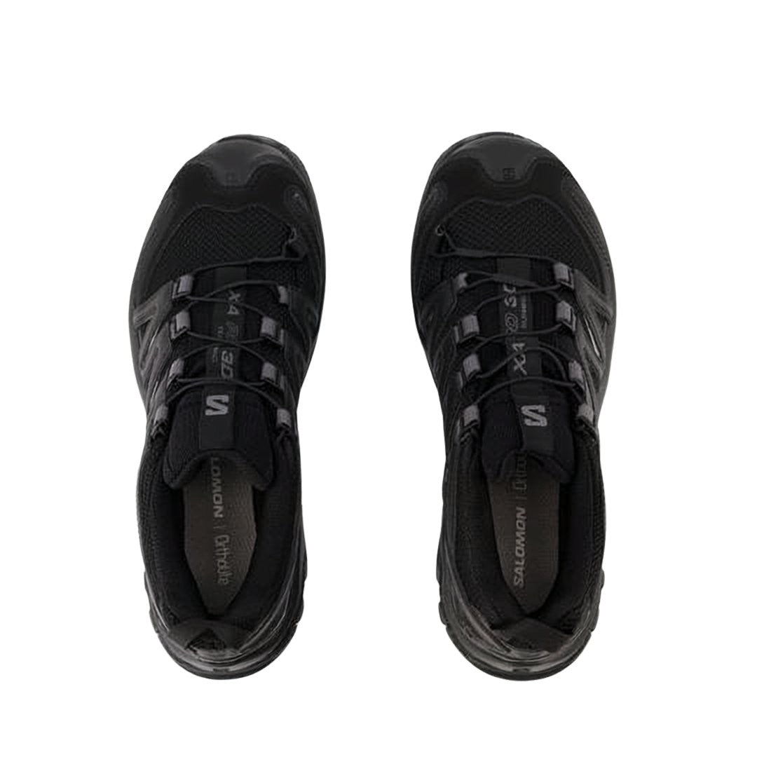 Low-Profile Black Sneakers with Mesh Upper