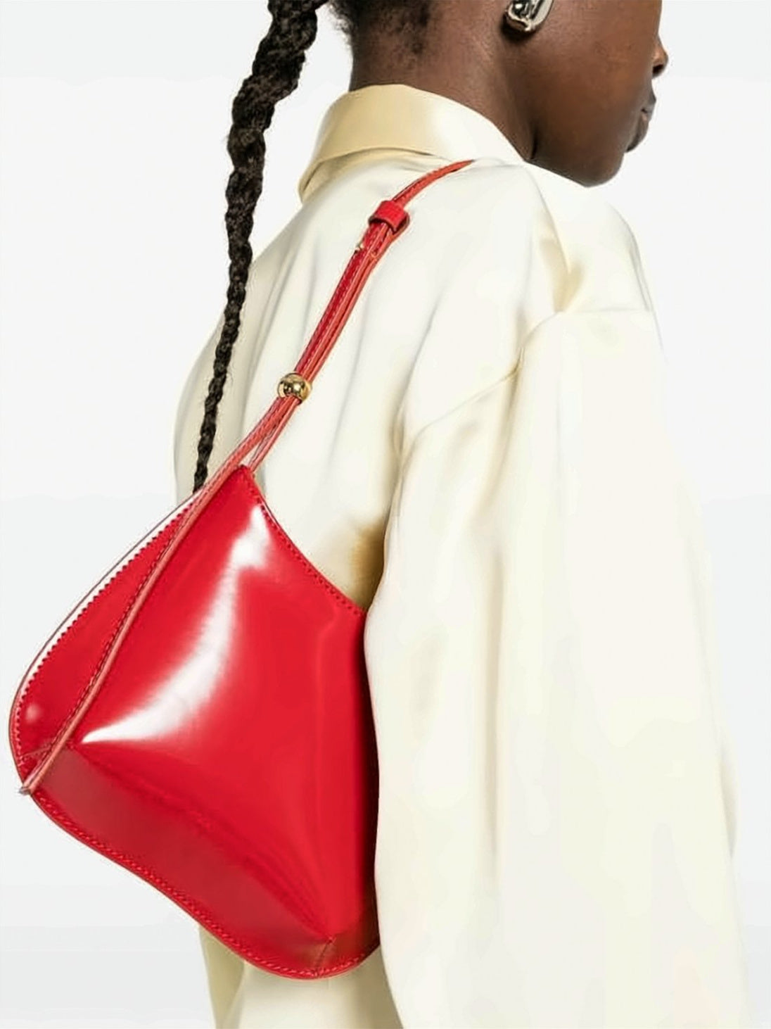 Glossy Red Leather Bag
