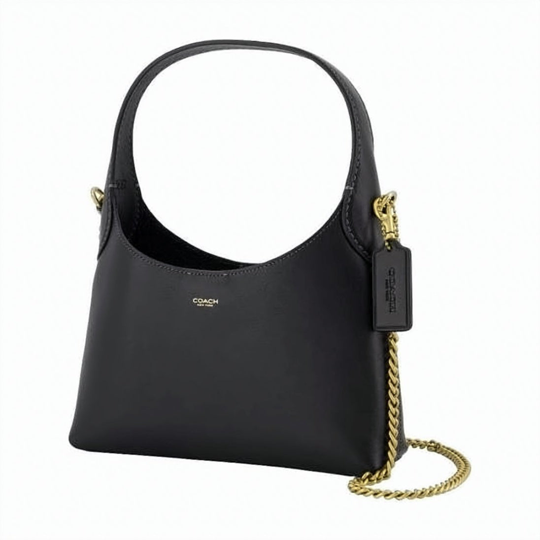 Smooth Leather Shoulder Bag with Minimalist Silhouette