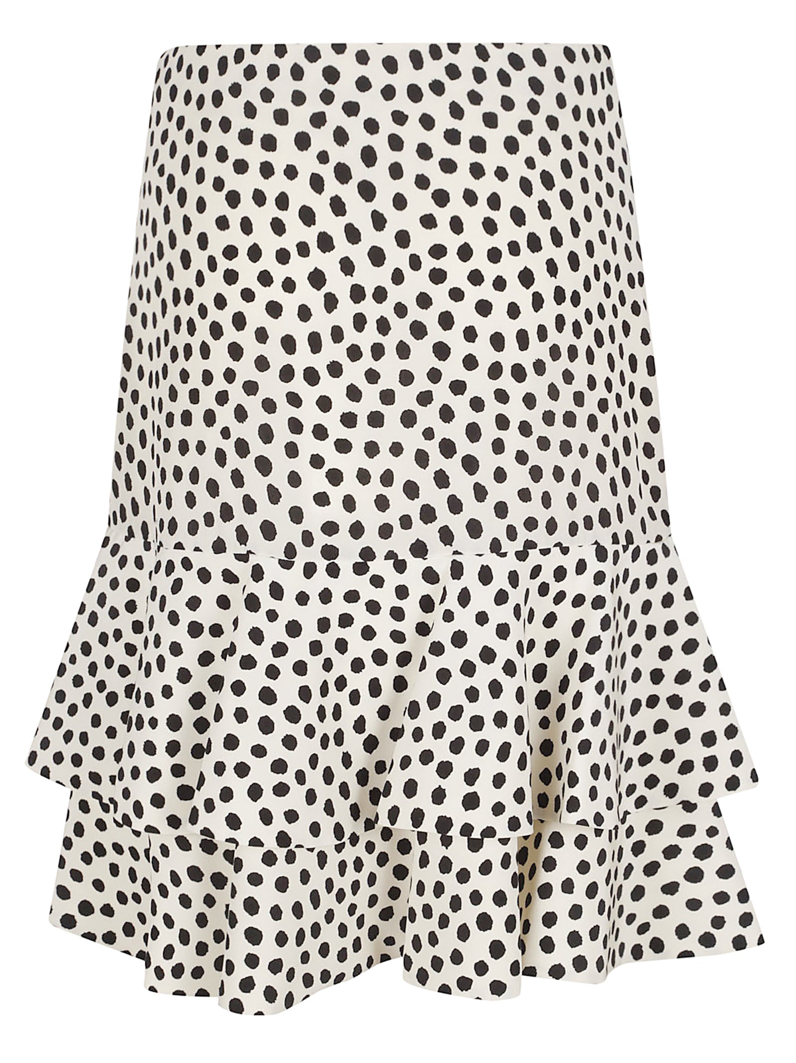 Silk Mini Skirt with Flounced Silhouette