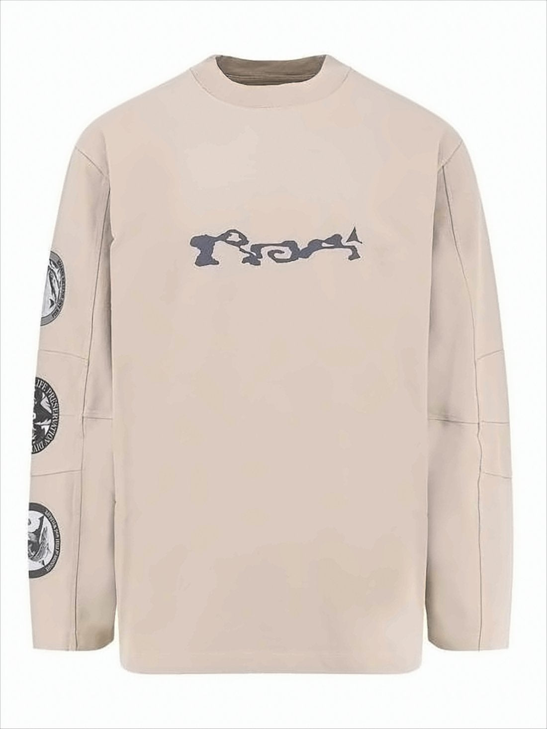 Relaxed Fit Long-Sleeve T-Shirt with Graphic Details