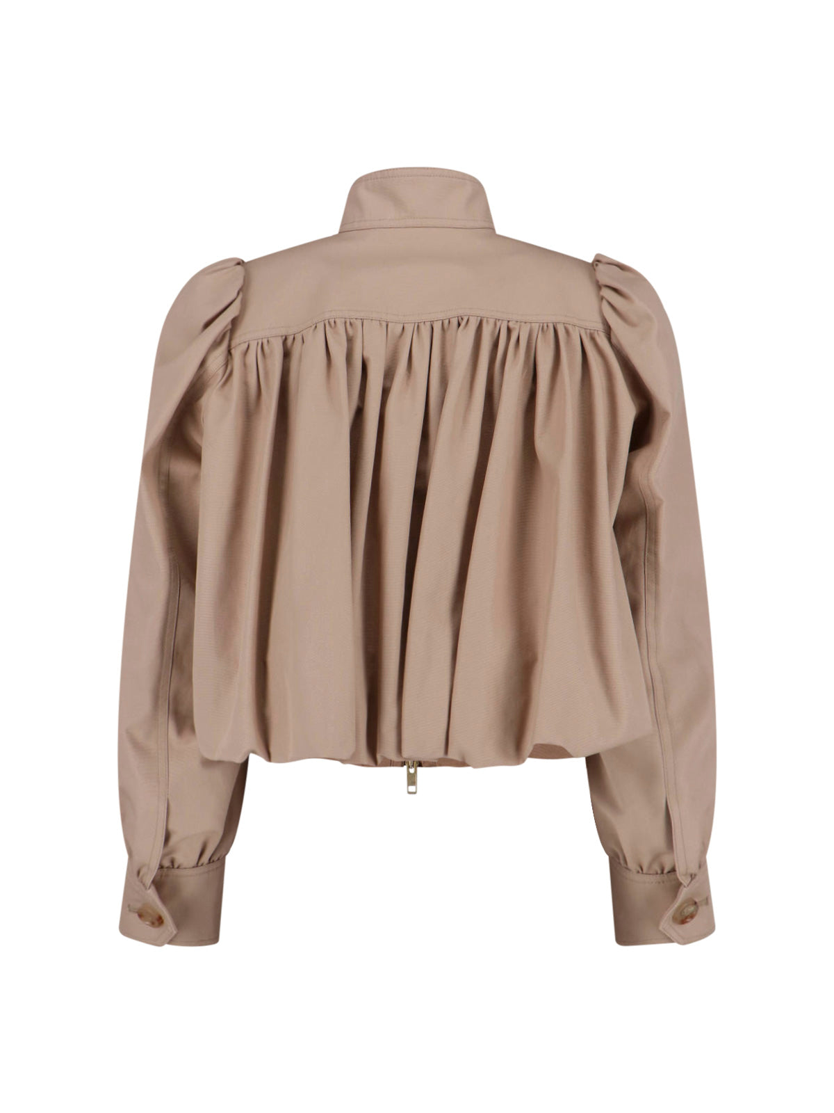 Tailored Brown Jacket With Structured Collar And Clean Lines