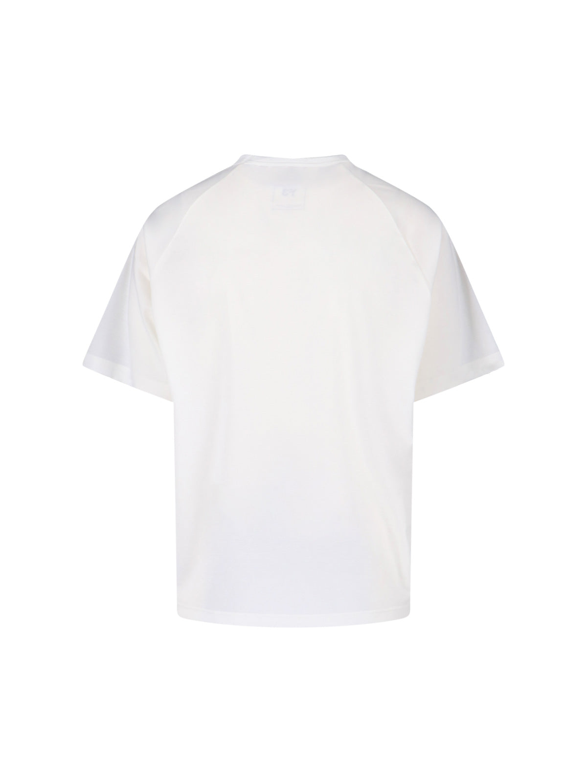 T-Shirt. In White Fabric, Crew Neck, Short Sleeves