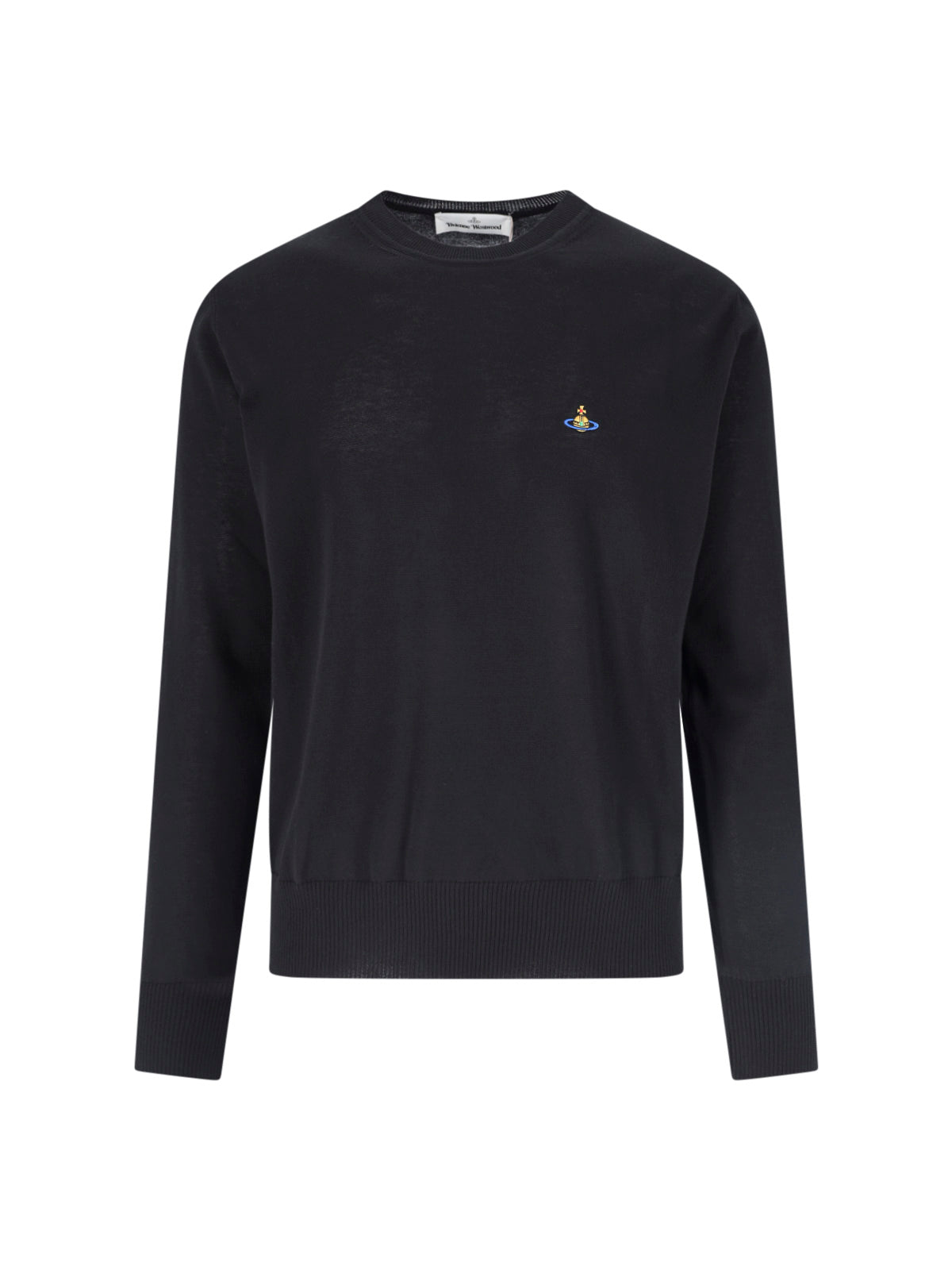 Black Alex Crew Neck Cotton Sweater