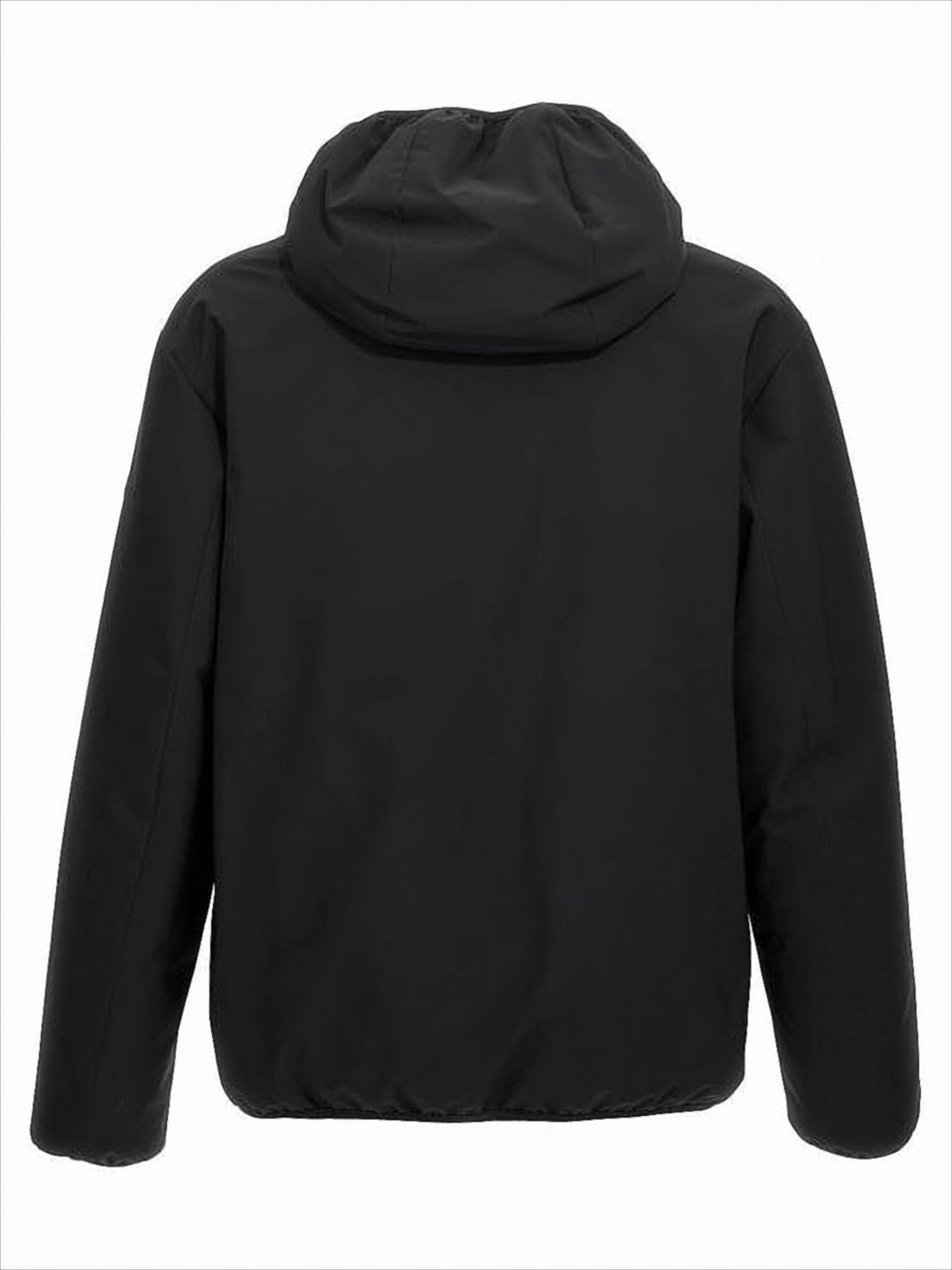 Matte Finish Cropped Padded Jacket with Hood