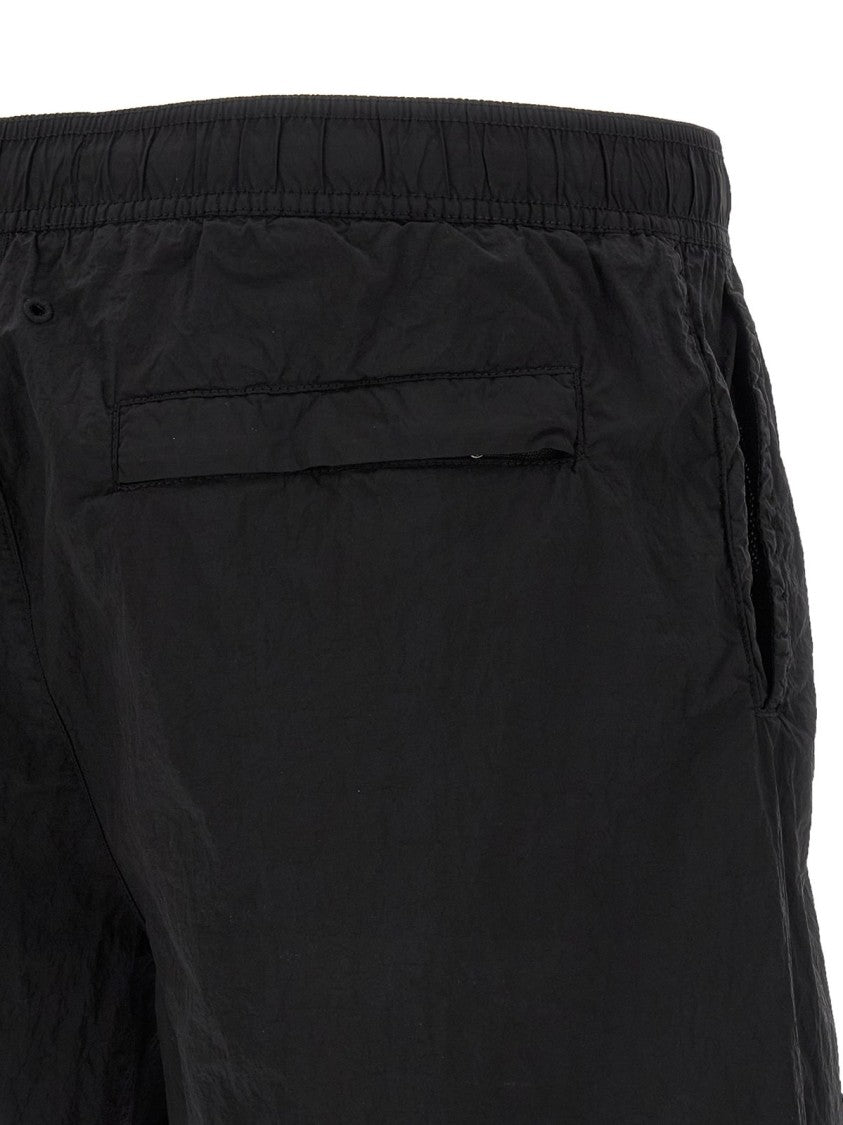 Black Swim Shorts with Elastic Waistband