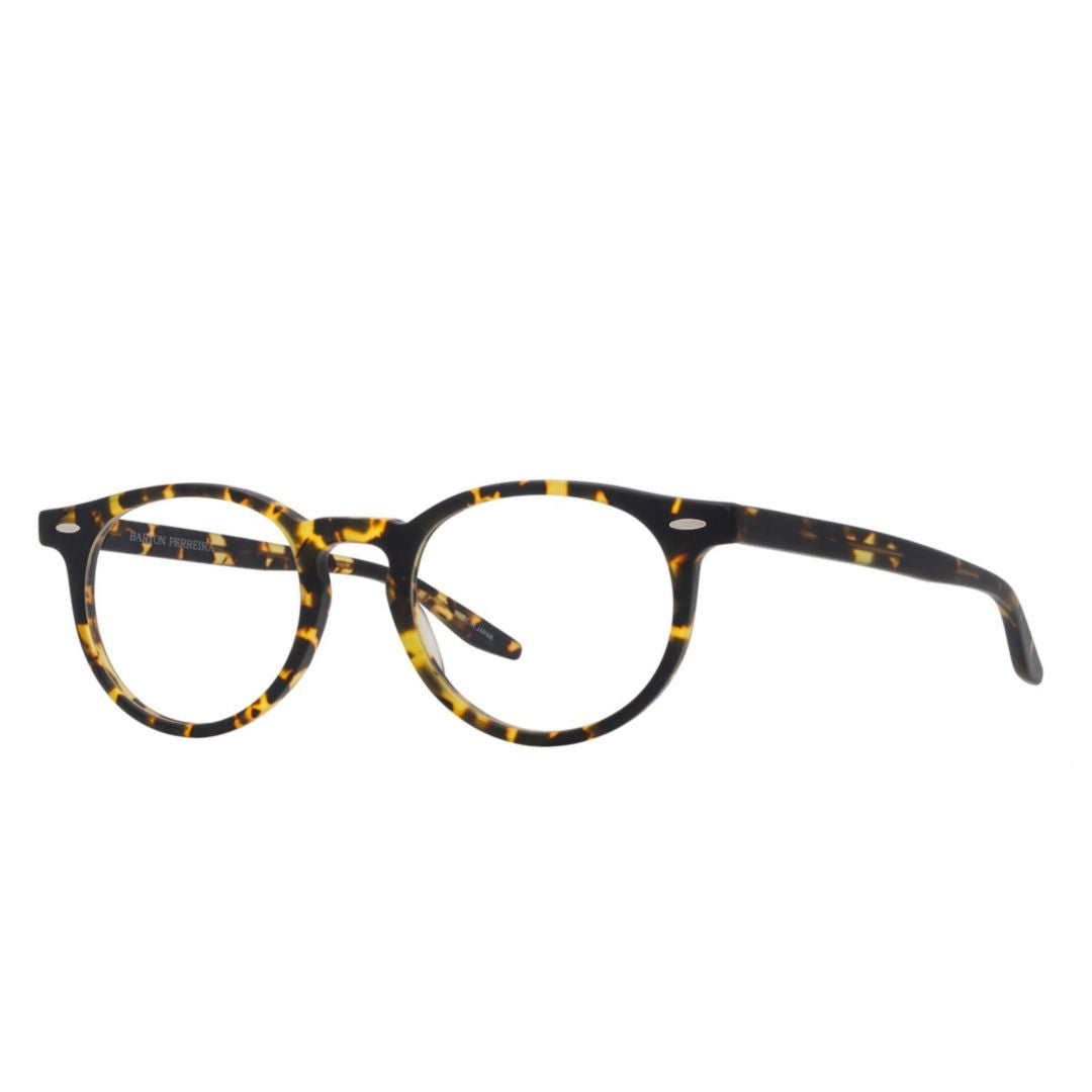Banks Round Tortoiseshell Frame Eyeglasses with Keyhole Bridge