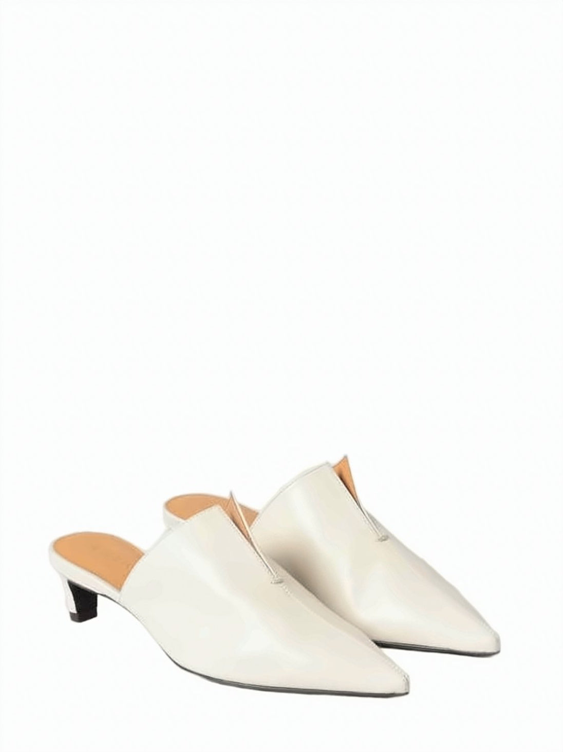 Pointed Toe Mules with Low Kitten Heel