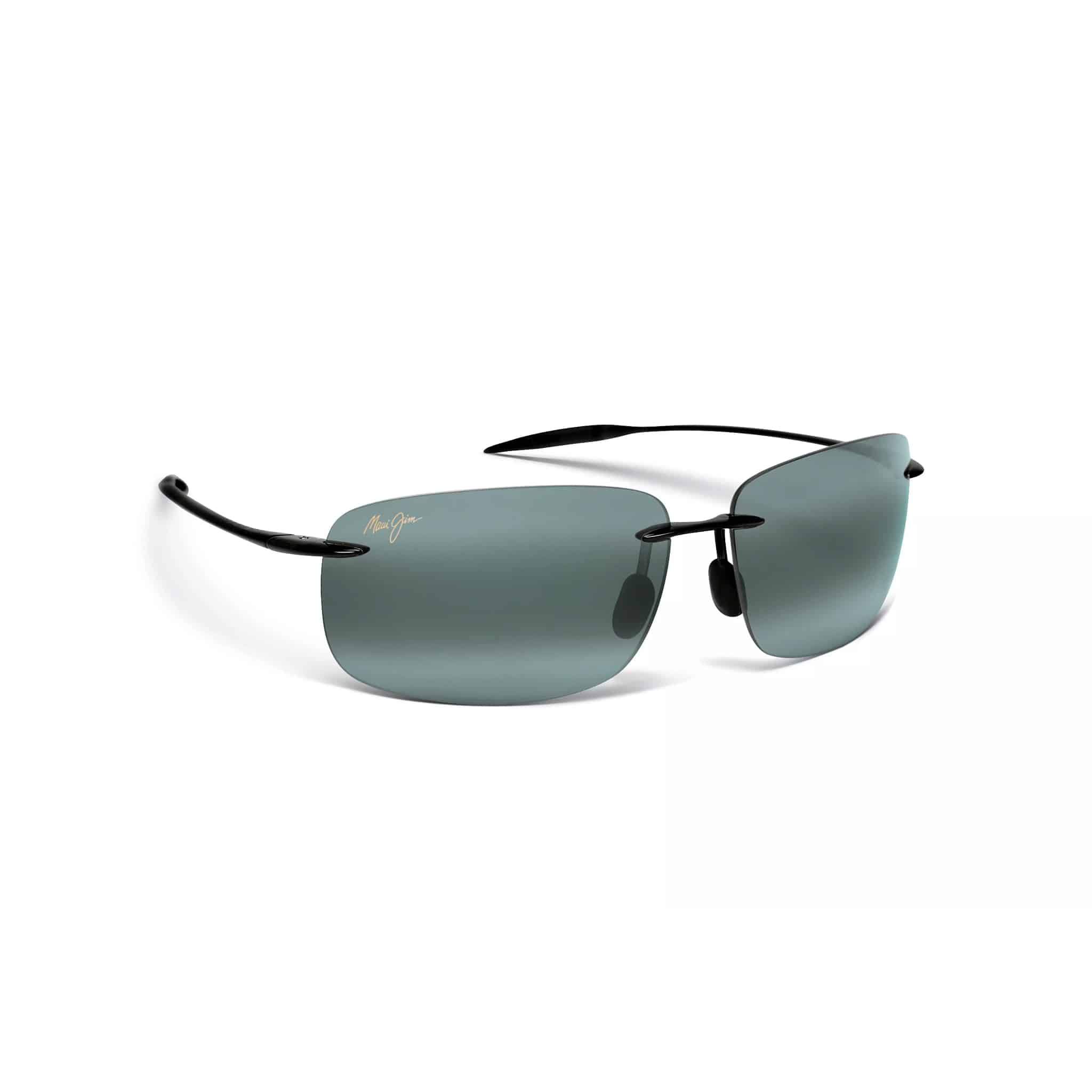 Breakwall Rimless Rectangular Sunglasses with Curved Temples