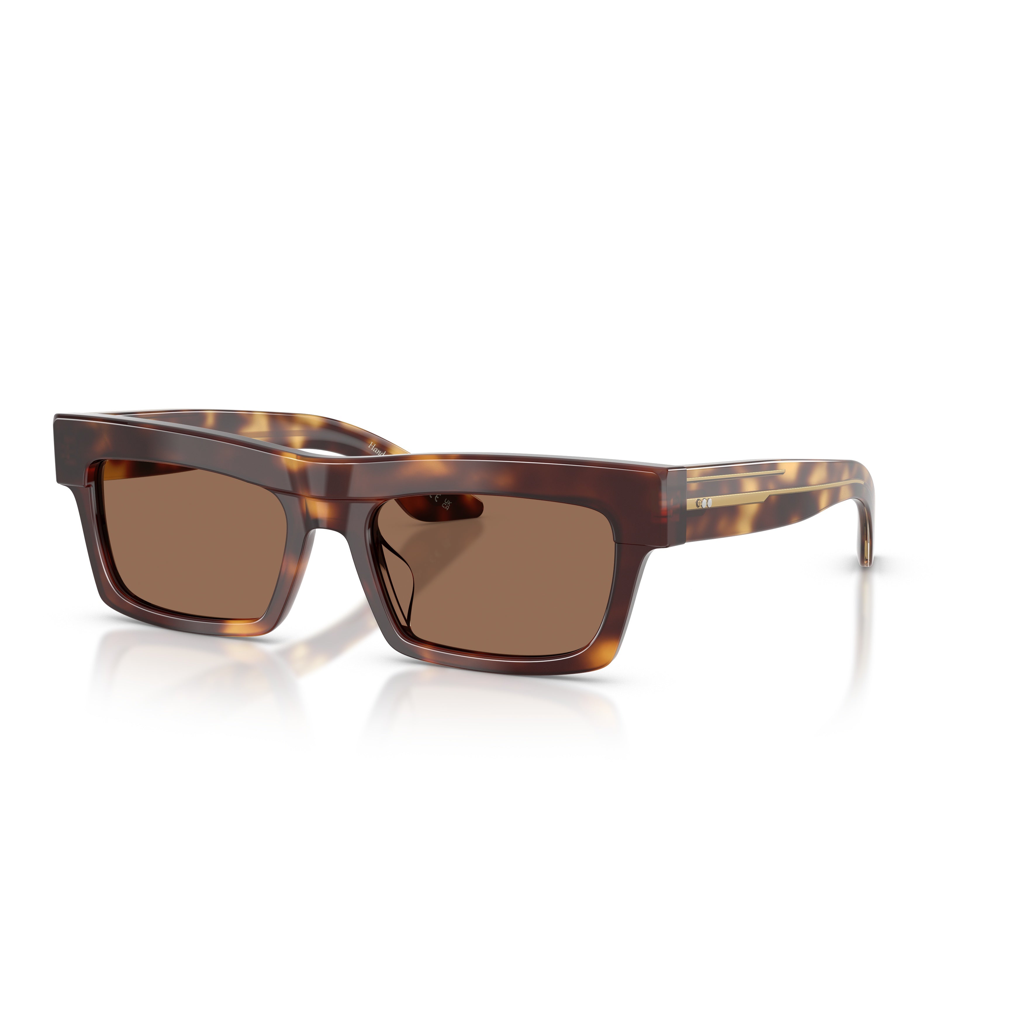 0ov5607su Bold Tortoiseshell Rectangular Sunglasses with Chunky Frame