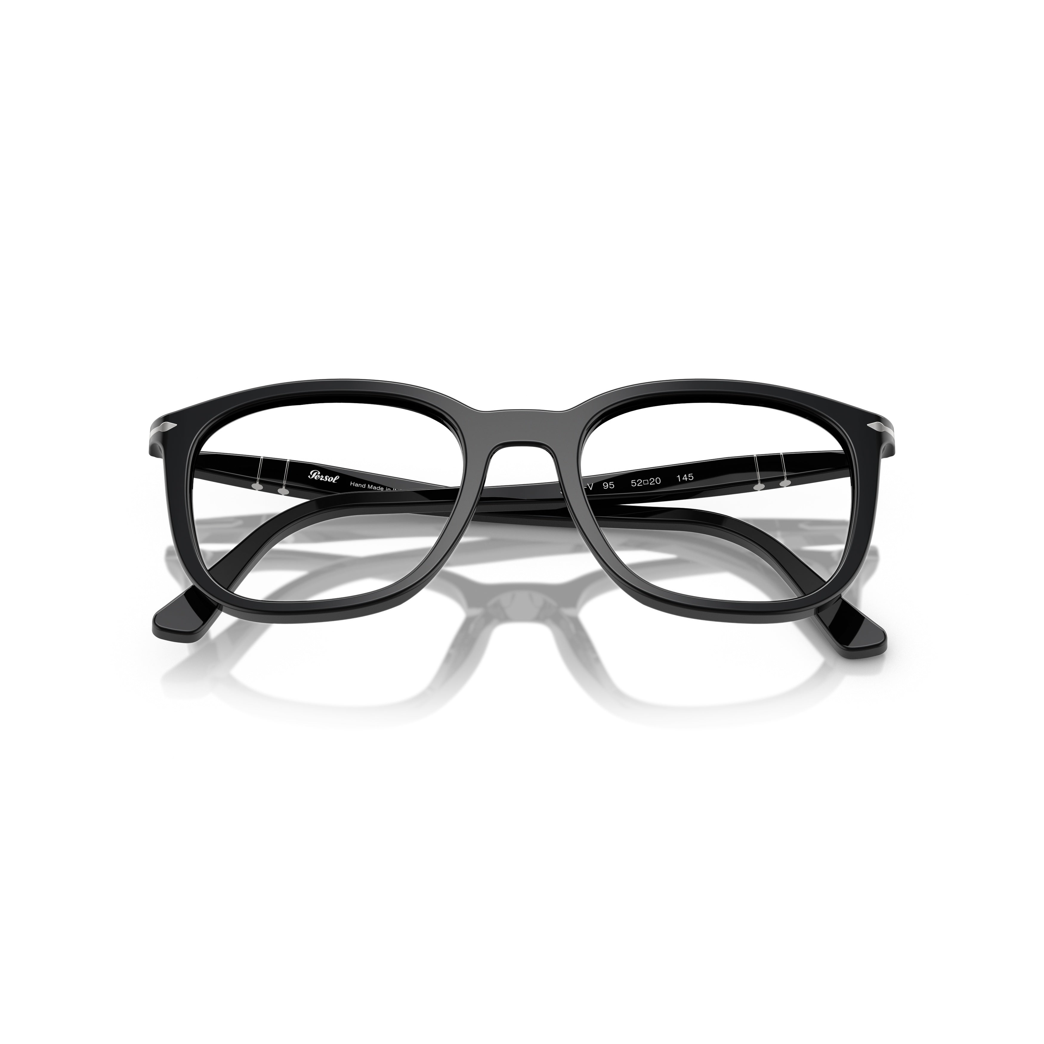 0po3355v Square Frame Acetate Eyeglasses with Silver Accents