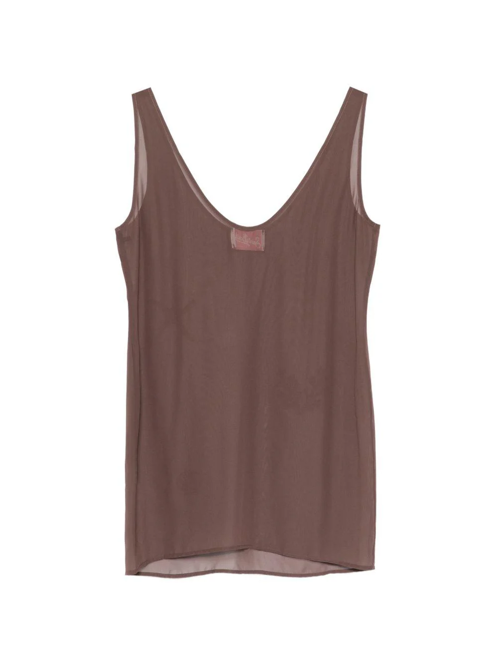 Scoop Neck Sleeveless Top with Beaded Marine Appliqués