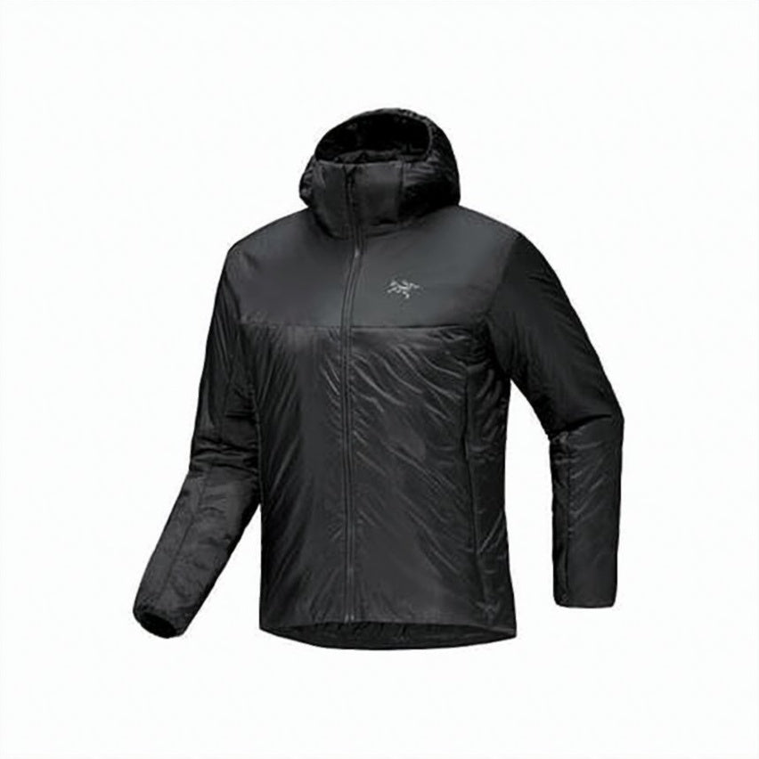 Lightweight Black Jacket with Fitted Hood
