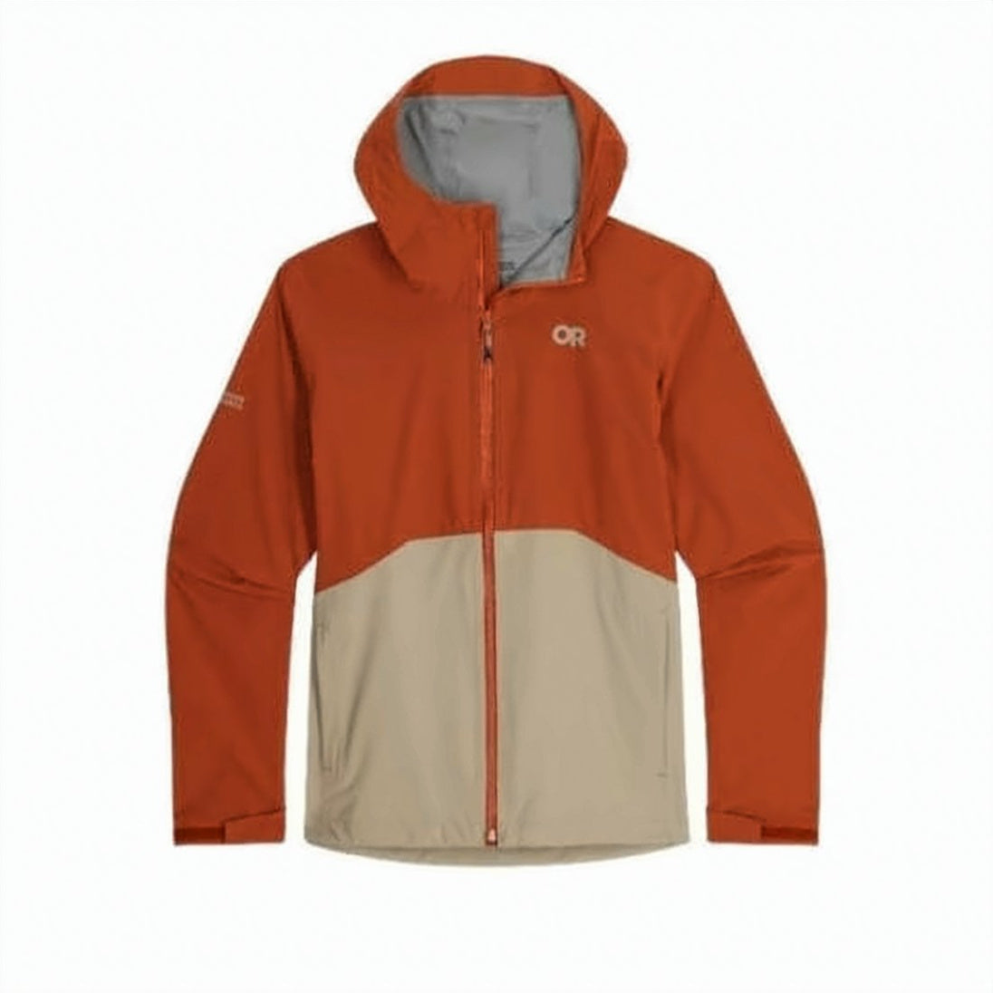 Two-Tone Casual Jacket With High Collar And Hood
