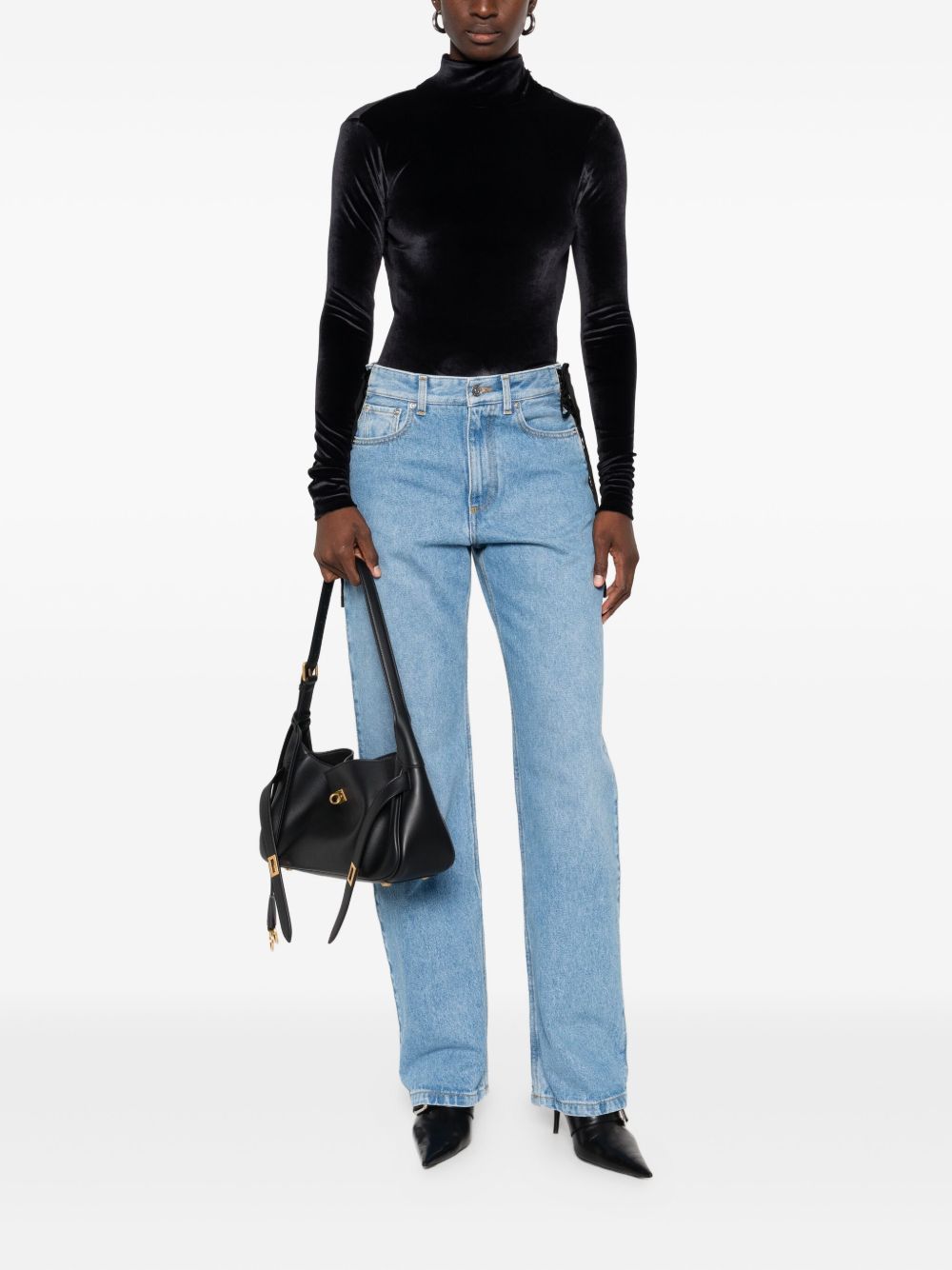 Light Blue Straight-Leg Jeans