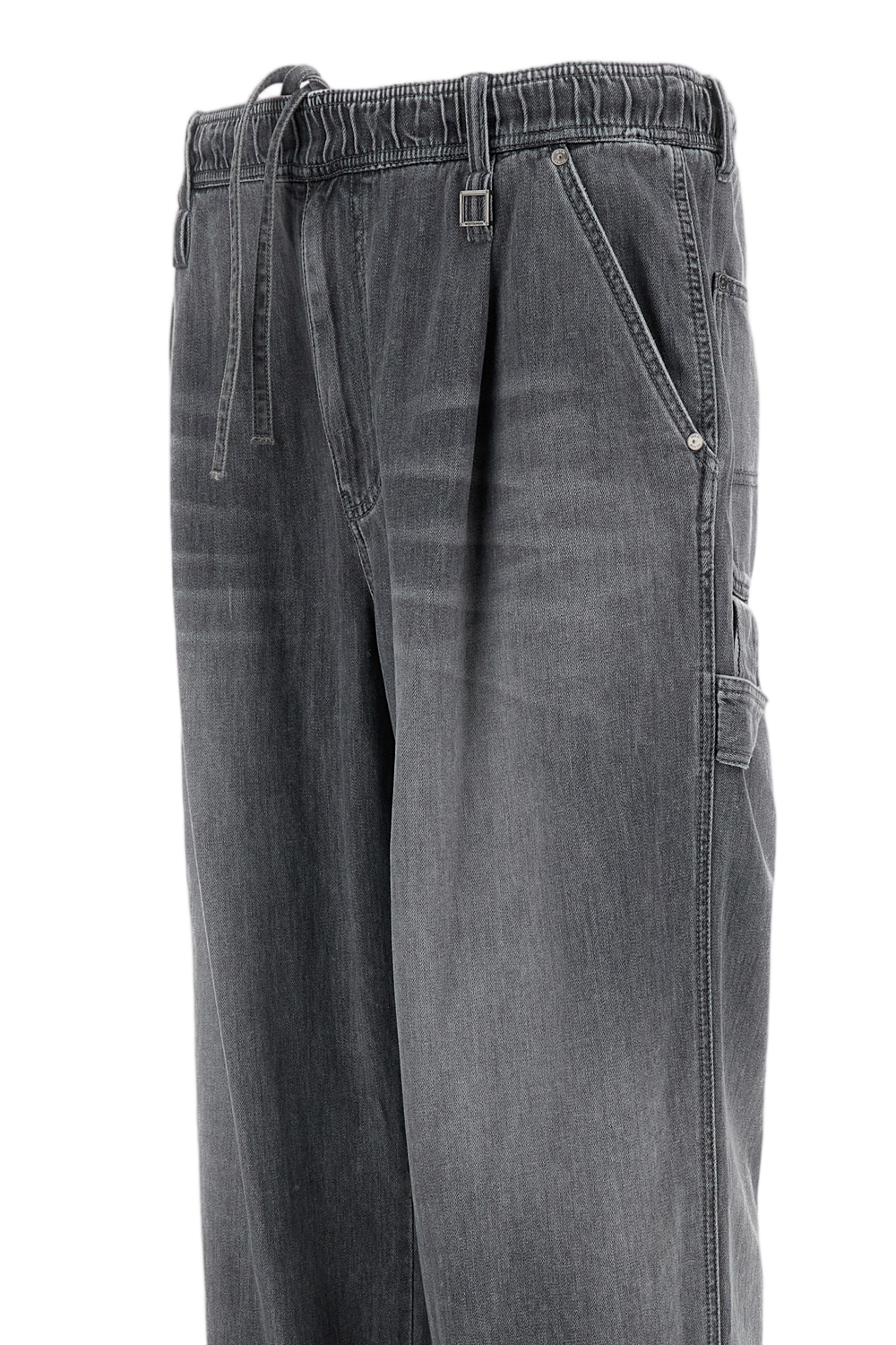 Utility Denim Trousers with Adjustable Drawstring