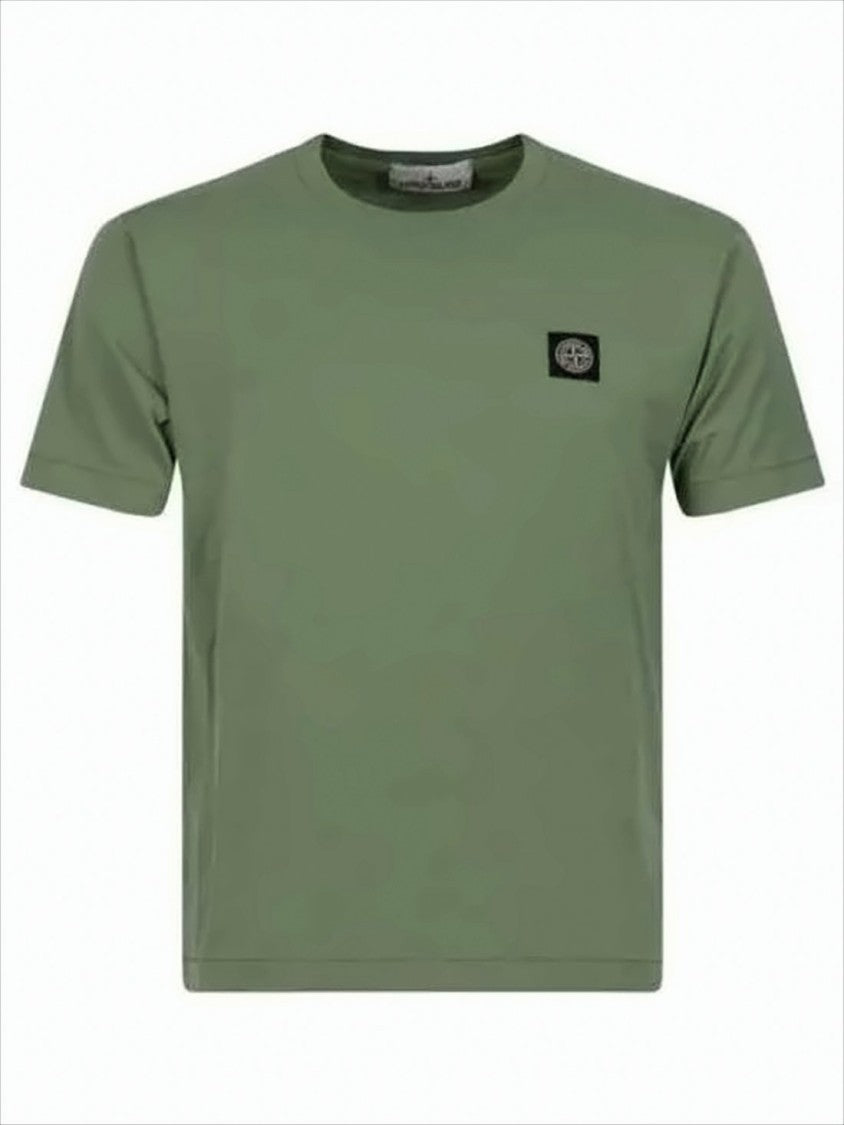 Relaxed-Fit Crew Neck T-Shirt with Patch Logo