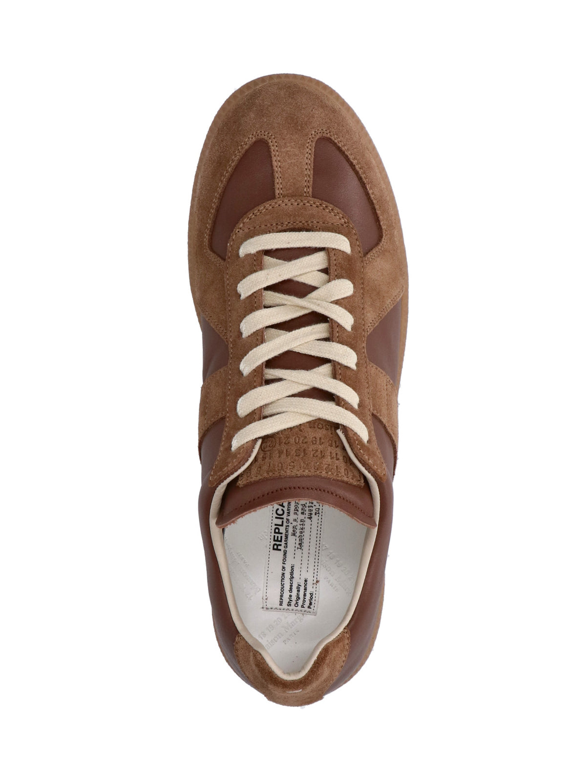Brown Suede Panel Low-Top Sneakers