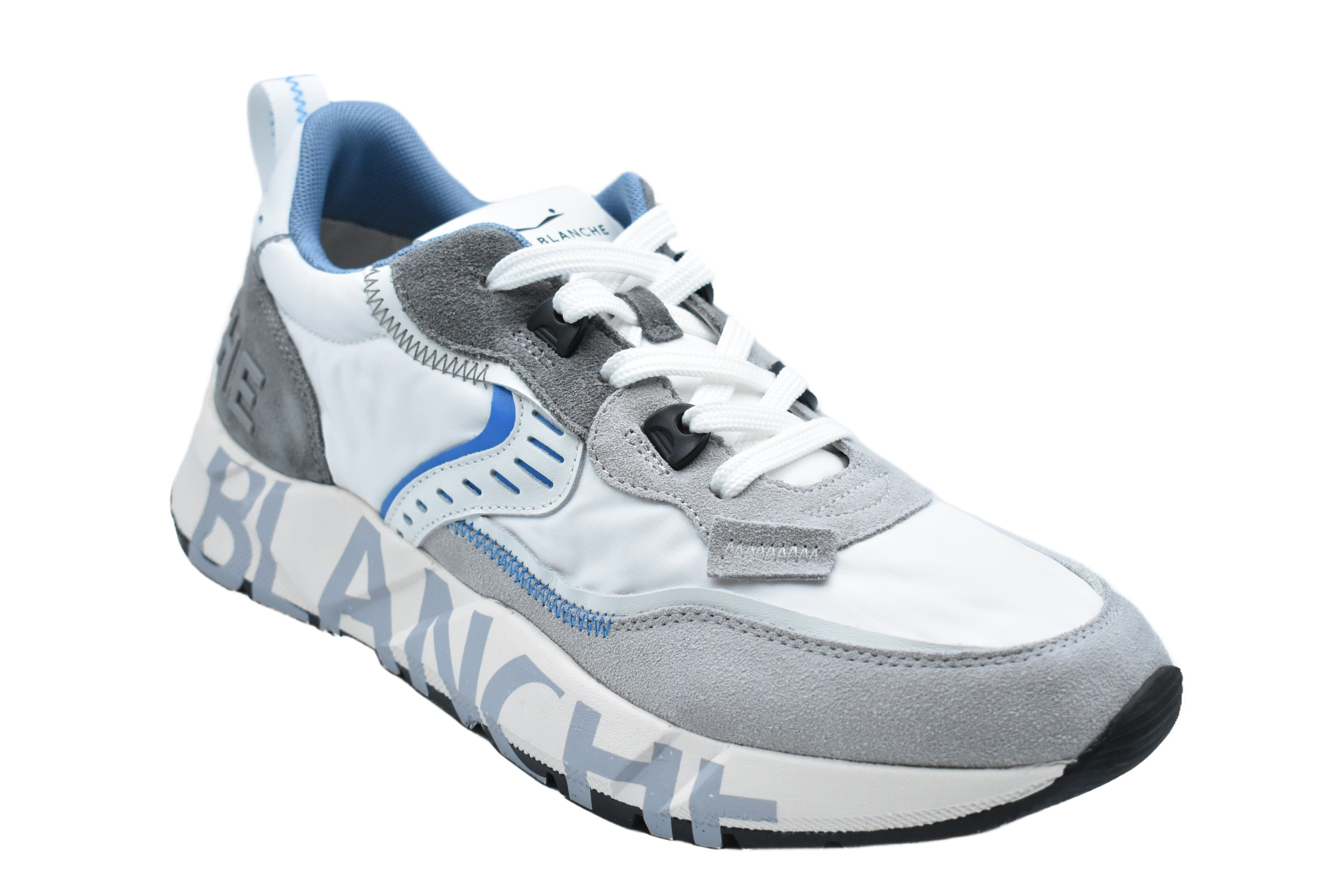 Grey-Blue Sneakers With Contrasting Details