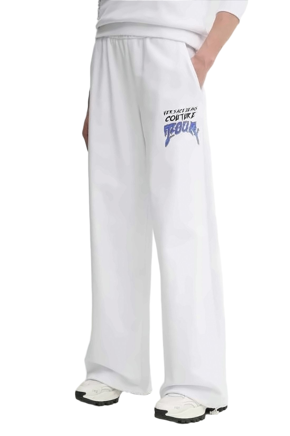 Wide-Leg Jogger Pants with Bold Graphic Print