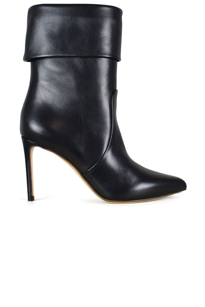 Pointed Toe Stiletto Ankle Boots In Smooth Lamb Leather