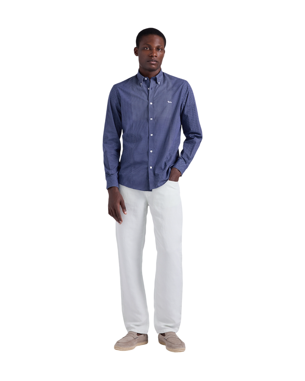 Tailored Blue Cotton Poplin Shirt