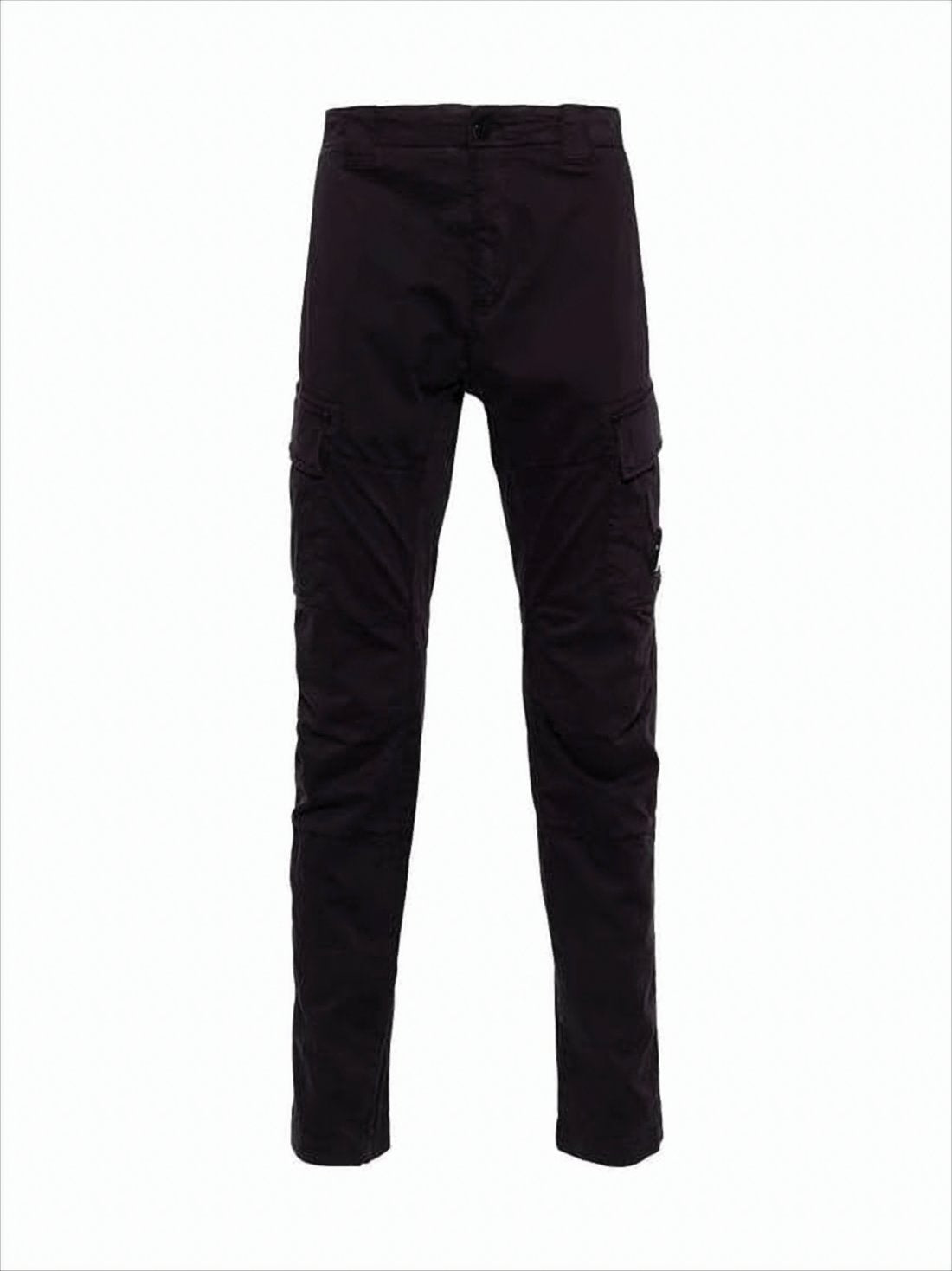 Mid-Rise Straight Pants with Cargo Pockets