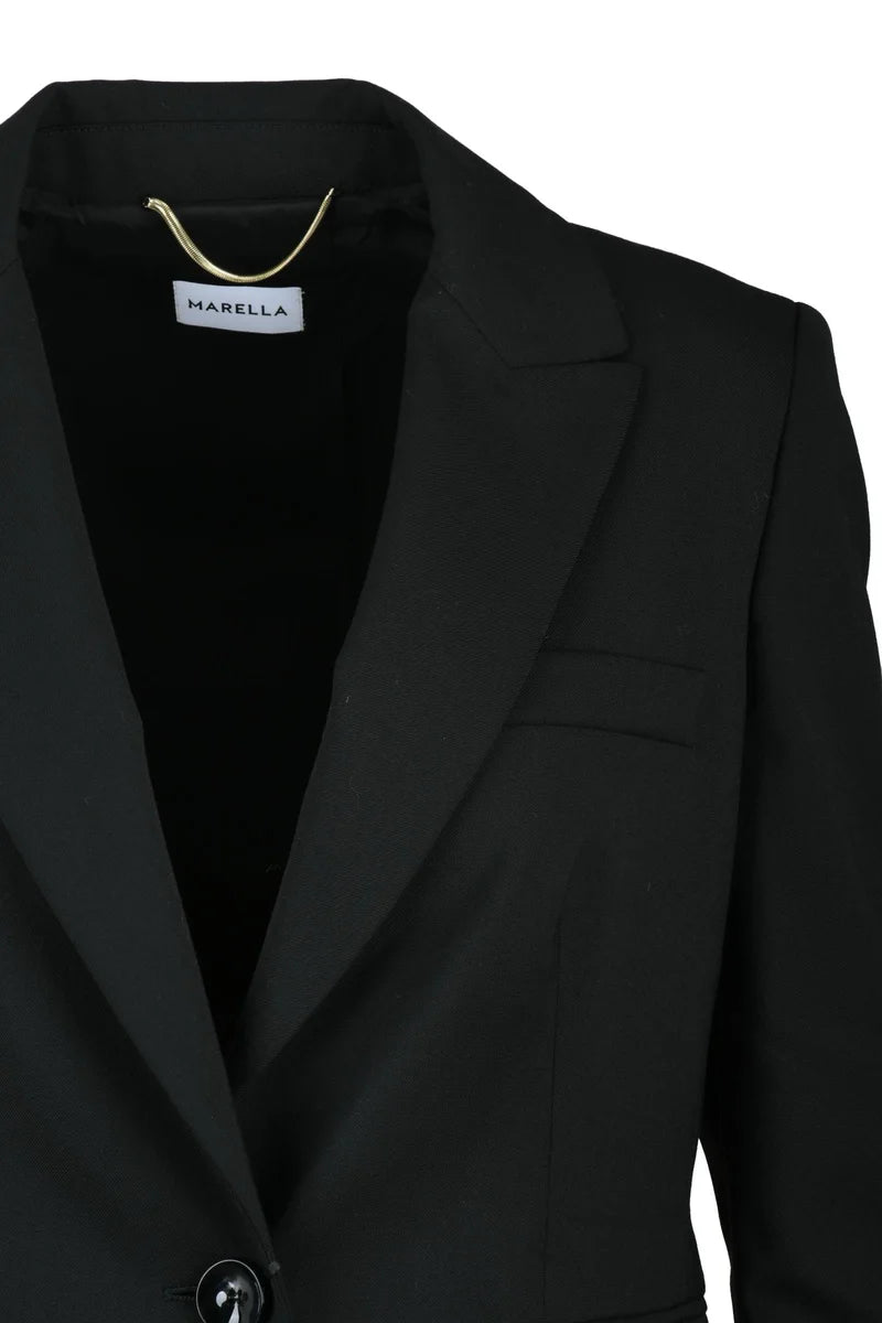 Wool Elastane Jacket - Black