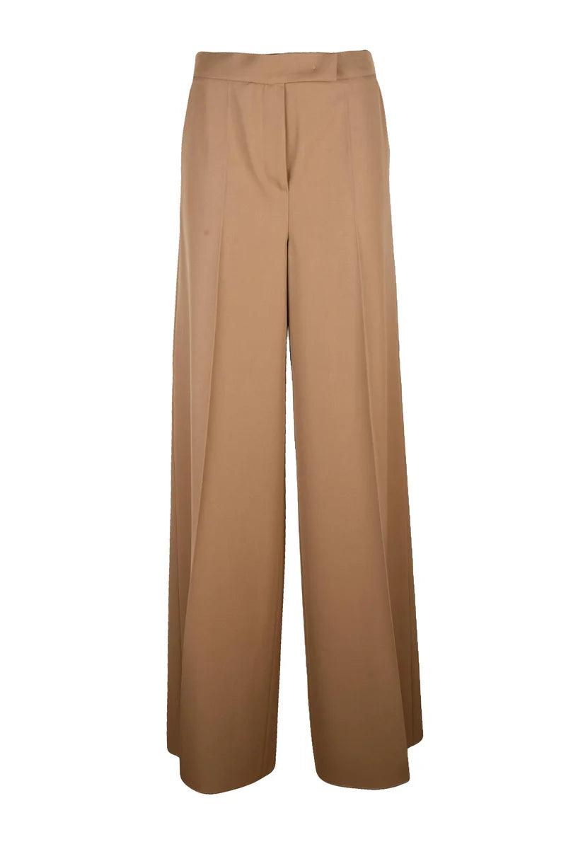 Virgin Wool Trousers - Beige