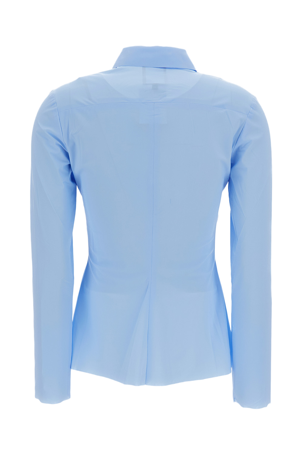 Clear Blue Button-Down Shirt with Classic Collar