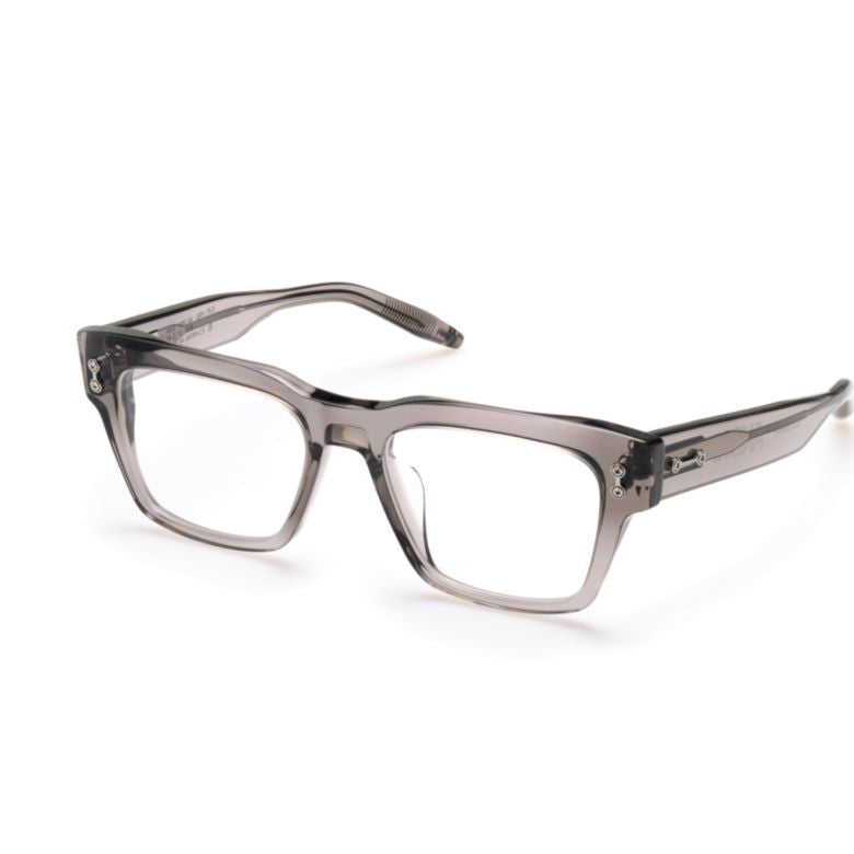 Columba Translucent Grey Rectangular Eyeglasses with Thick Temples