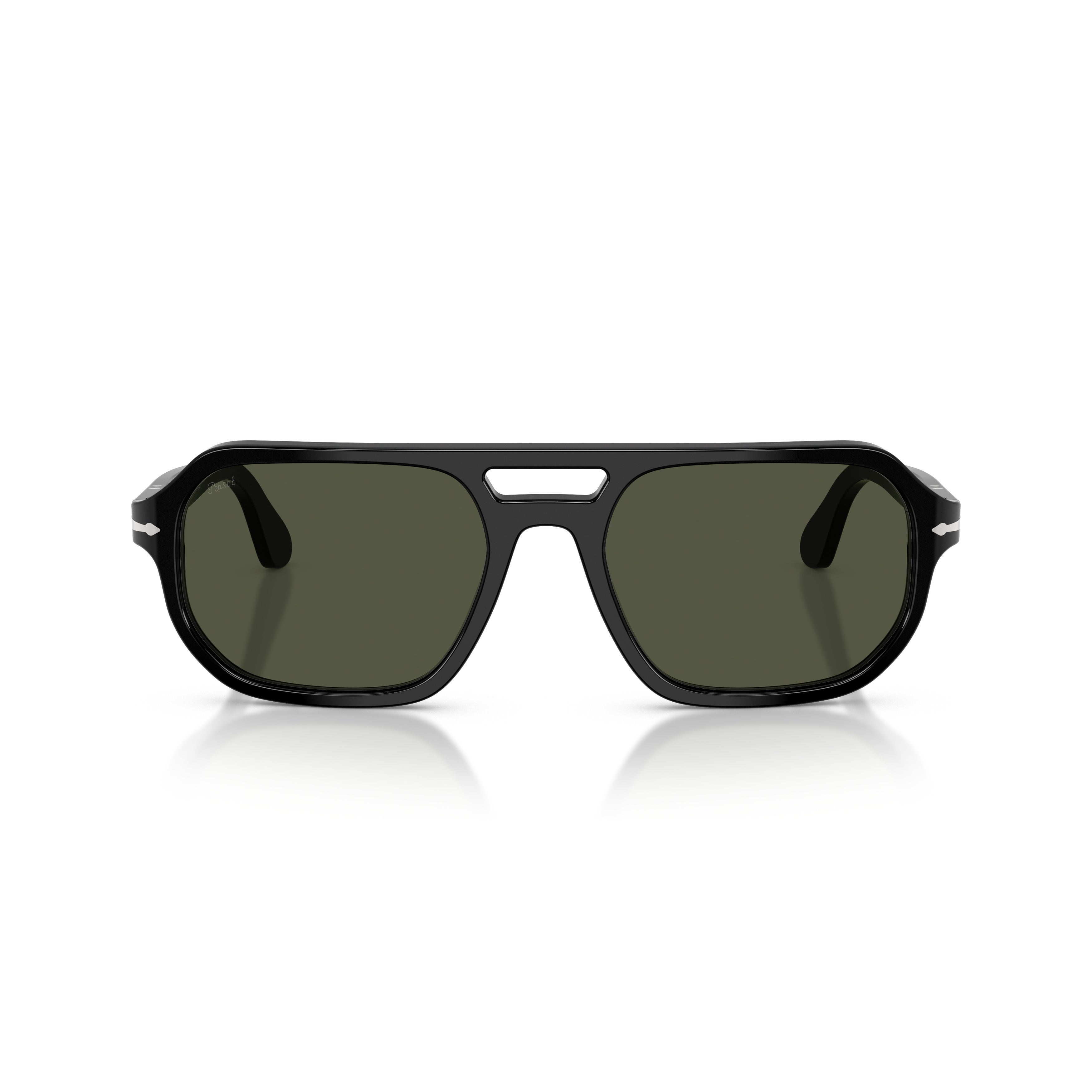 0po3393s Rectangular Acetate Sunglasses with Double Bridge Design
