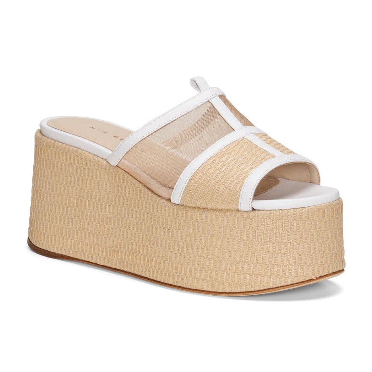 Heel Platform Sandals With Woven Base
